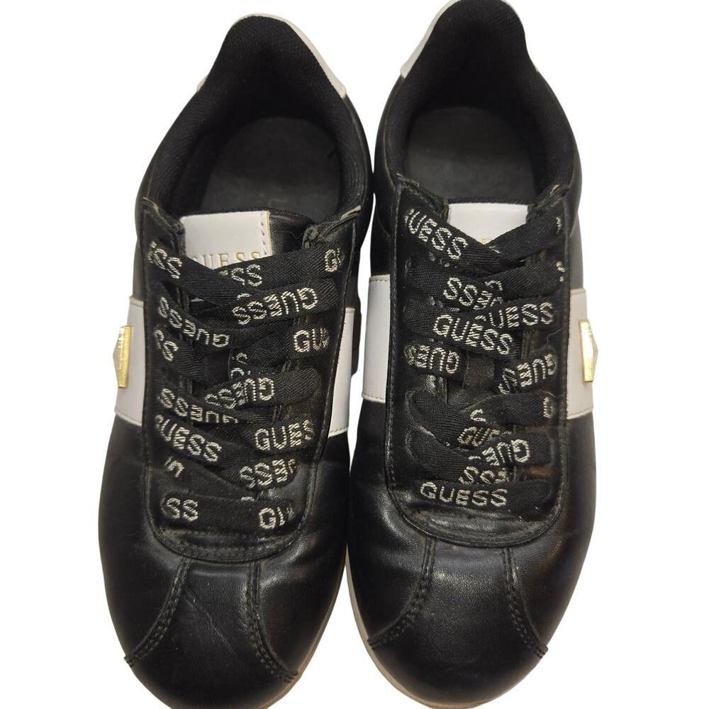 GUESS 6 M Roselyn Women's Tennis Shoes Black Sneaker Medium Girl's